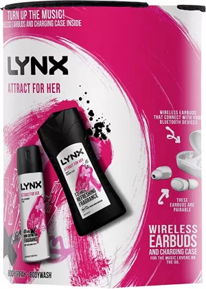 Image of Lynx Attract For Her Duo and Wireless Ear Buds Gift Set