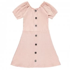 image of Firetrap Rib Dress Junior Girls - Lotus Pink