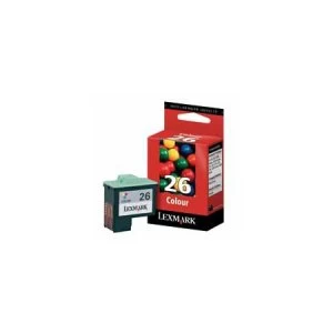 Image of Lexmark 26 Tri Colour Ink Cartridge