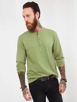 Joe Browns Distinctive Henley - Green, Size XL, Men