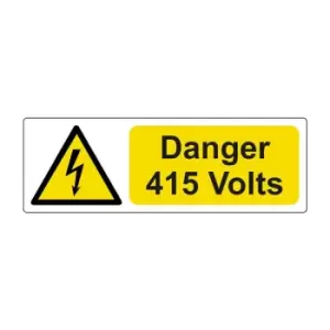 Image of Spectrum Industrial Danger 415 Volts, Pack of 25 Sav (75 x 25mm)
