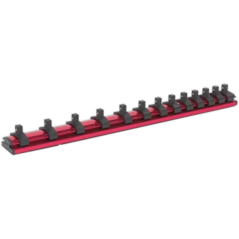 Image of Sealey 1/4" Drive Magnetic Socket Retaining Rail 13 Clips 1/4"