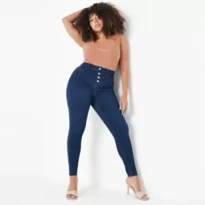 Image of Missguided Plus Lawless Skinny Jean - Purple
