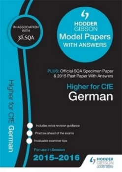 Image of Higher German 2015/16 Sqa Specimen Past and Hodder Gibson Model Papers by Sqa Book