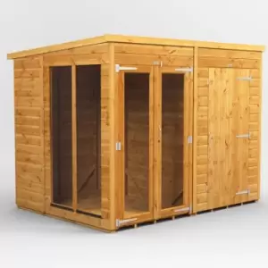 Image of 8x6 Power Pent Summerhouse Combi Building including 4ft Side Store