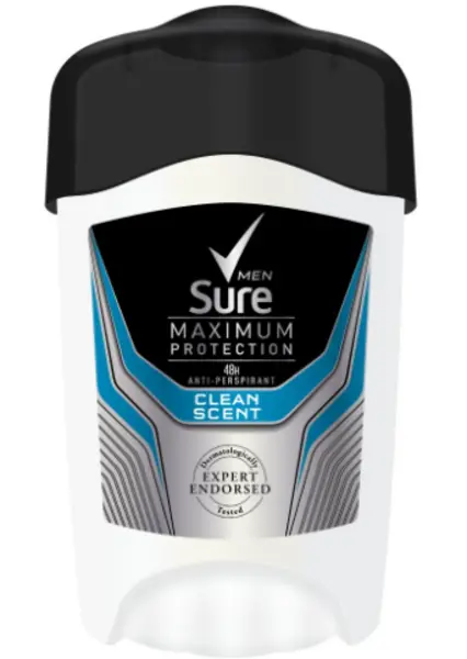 image of Sure Men Maximum Protection Active Deodorant Cream 45ml