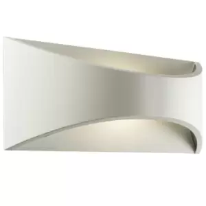 Image of IP65 Outdoor Modern Curved Wall Light White Texture Aluminium 12W Warm White LED
