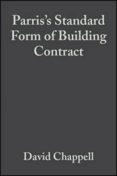 Image of Parriss Standard Form of Building Contract by David Chappell Hardback