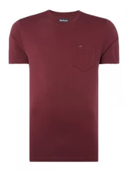 image of Mens Barbour 1894 Preston pocket t shirt Red