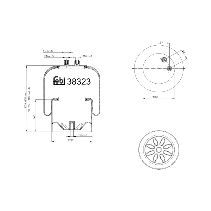Image of FEBI BILSTEIN 38323 Boot, air suspension Boot,air suspension (324)