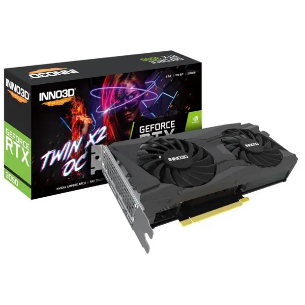 image of Inno3d Inno3D GeForce RTX 3050 Twin X2 NVIDIA 8GB GDDR6 N30502-08D6-1711VA41