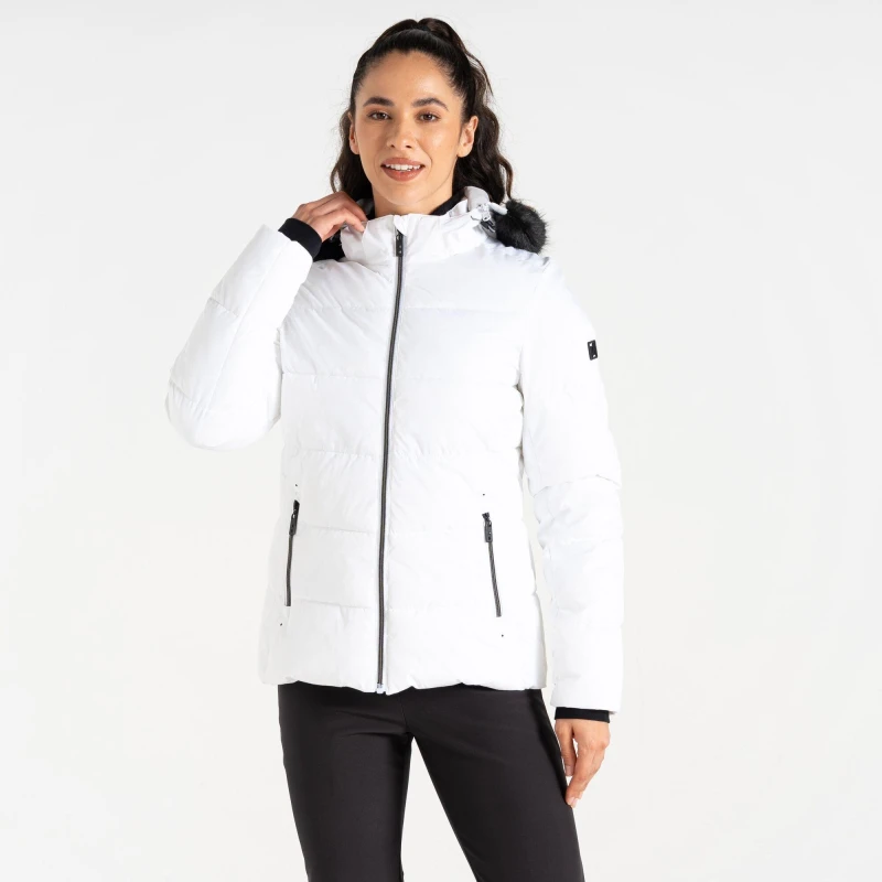 Image of Dare 2b Glamorize V Waterproof Jacket White female 12