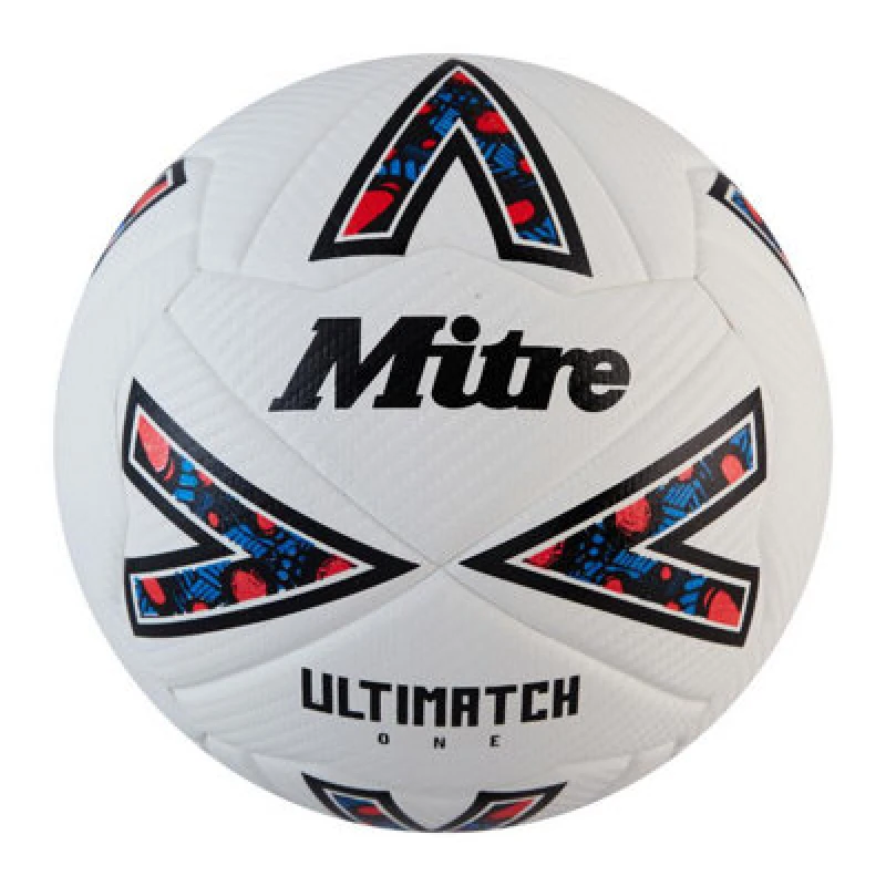 Image of Mitre Ultimatch One Football White/black/red (5)