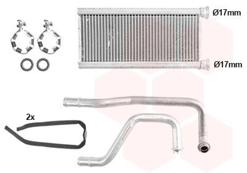 Image of VAN WEZEL Heater matrix VAN WEZEL 32006289