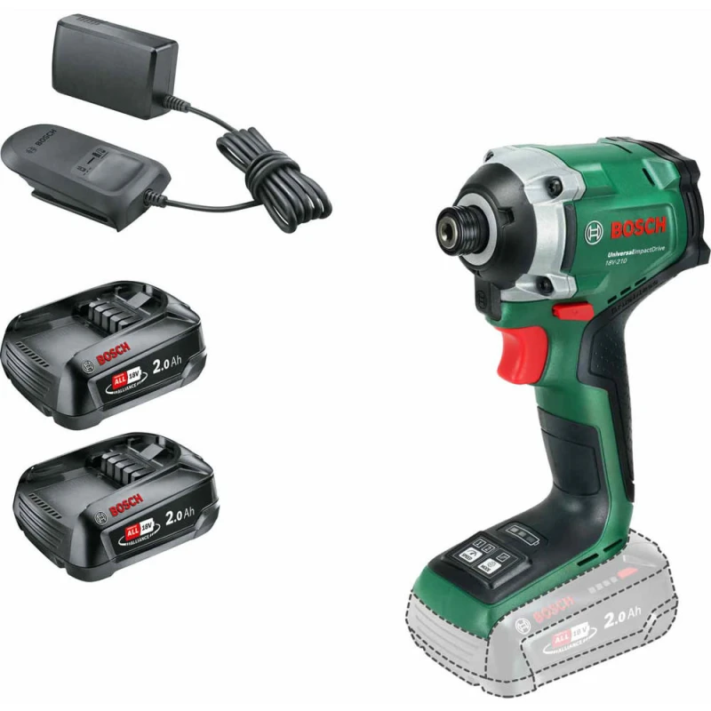 Image of Bosch UNIVERSALIMPACTDRIVE 18V-210 18v P4A Cordless Brushless Impact Driver 2 x 2ah Li-ion Charger No Case UNIVERSALIMPACTDIVE 18V-210
