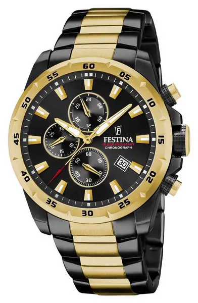 Image of Festina F20563/1 Chronograph Black Plated Stainless Steel Watch