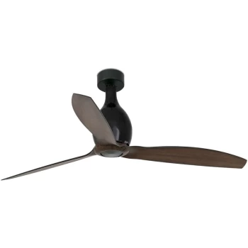 Image of Faro Mini Medium Ceiling Fan with / without Light Wood, Matt Black