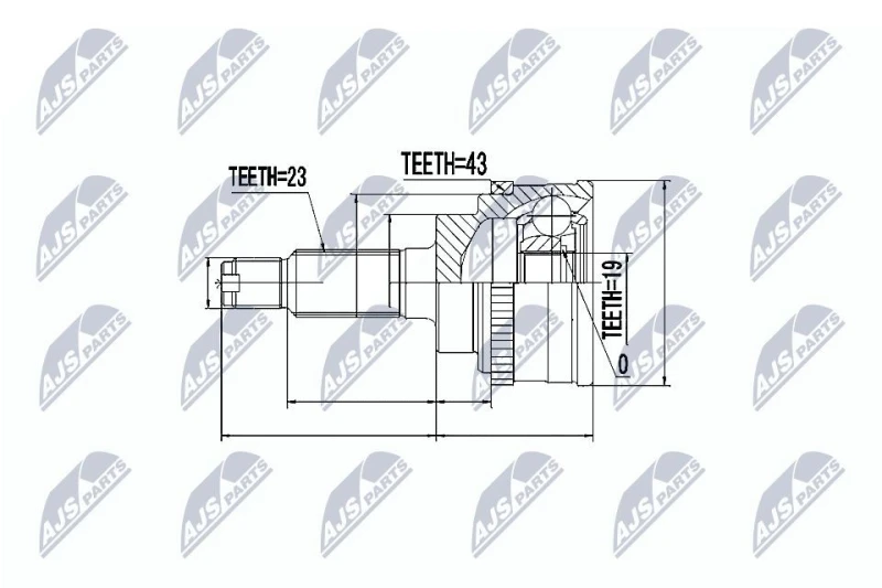 Image of NTY CV joint kit NTY NPZ-SU-021