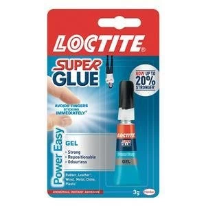 image of Original Loctite Power Easy Repositionable Gel Tube Super Glue 3g