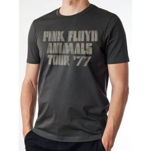 image of Pink Floyd - Animals 77 Tour Logo Mens Large T-Shirt - Black