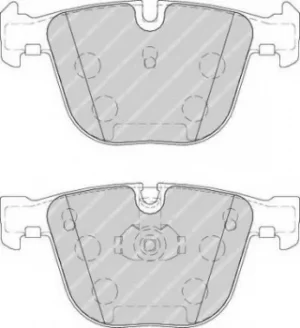 Image of Ferodo FDB1672 Brake Pad Set Rear Axle Premier Car