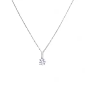 image of Brilliant Cut Cubic Zirconia Pendant With Pave Bale Pendant P4914