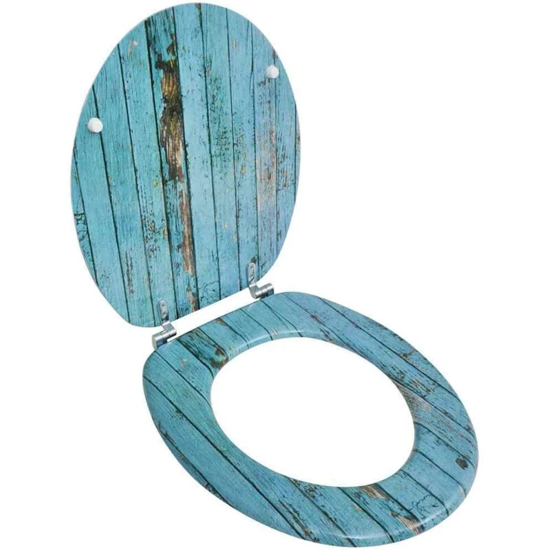 Image of VIDAXL Toilet Seat with mdf Lid Old Wood Design Vidaxl 8718475908876