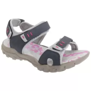 Image of PDQ Womens/Ladies Toggle & Touch Fastening Sports Sandals (7 UK) (Navy/Grey)