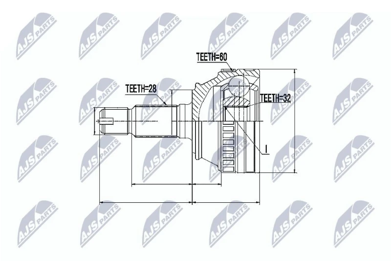 Image of NTY CV joint kit NTY NPZ-LR-009