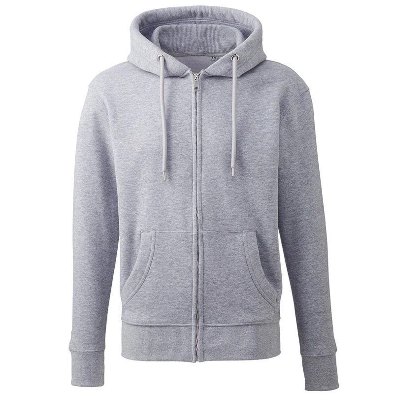 Image of Anthem Mens Plain Grey Hoodie Size: Large Grey Male L