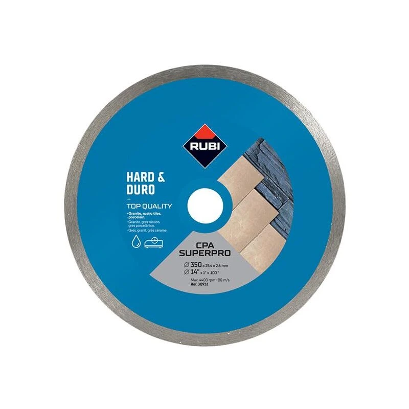 Image of Rubi CPA SuperPro Diamond Cutting Disc for Hard Materials 30931 Diameter: 350mm