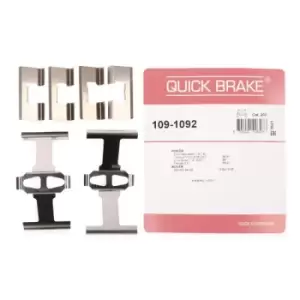 Image of QUICK BRAKE Accessory Kit, disc brake pads 109-1092 HONDA,ROVER,MG,Jazz II Schragheck (GD_, GE3, GE2),Jazz III Schragheck (GE_, GG_, GP_, ZA_)