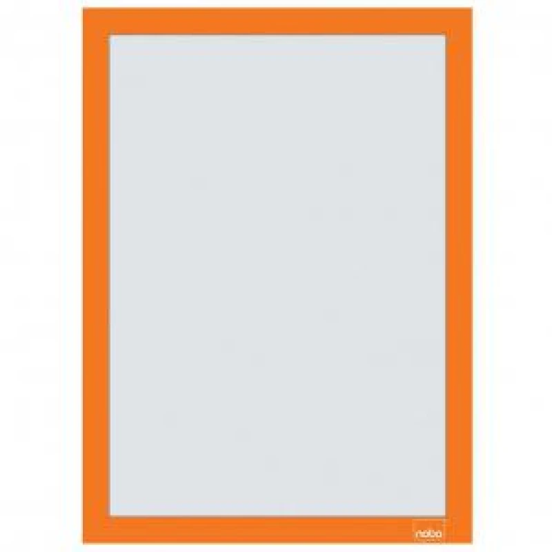 Image of Nobo 1915695 Self - adhesive Magnetic Poster Frame A4 Orange