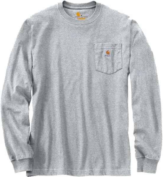 Image of Carhartt Workwear Pocket Longsleeve Shirt, grey, Size M