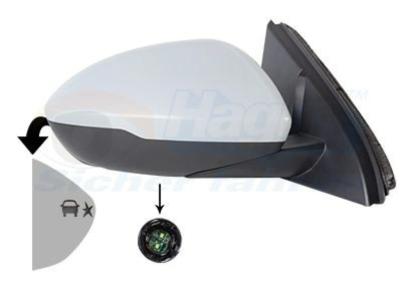 Image of VAN WEZEL Wing mirror VAN WEZEL 3854826