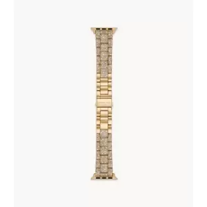 image of Michael Kors Womens Gold-Tone Stainless Steel Band For Apple Watch, 38/40/41Mm - Gold