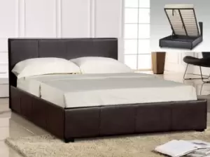Image of Prado Plus Hydraulic King Size Ottoman Bed Brown