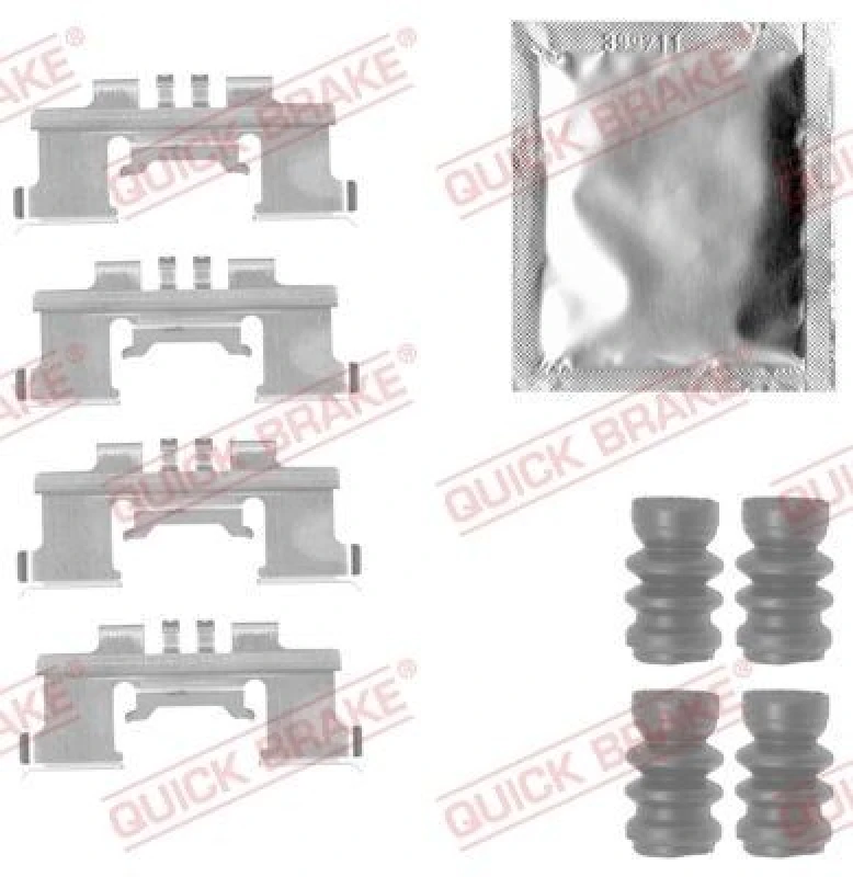Image of QUICK BRAKE Brake pad fitting kit QUICK BRAKE 109-1812