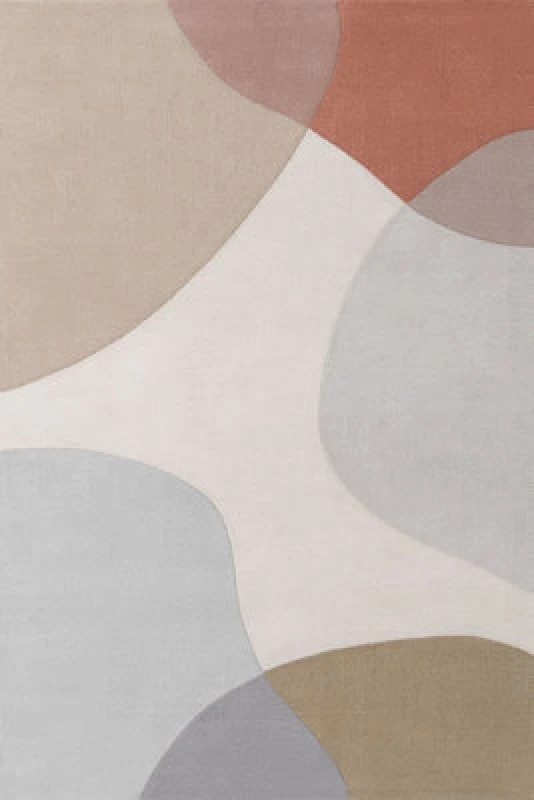 Image of The Rugs Ted Baker Hackney Wool Rug Clarissa Handwoven Abstract Living Room Rug In Blue