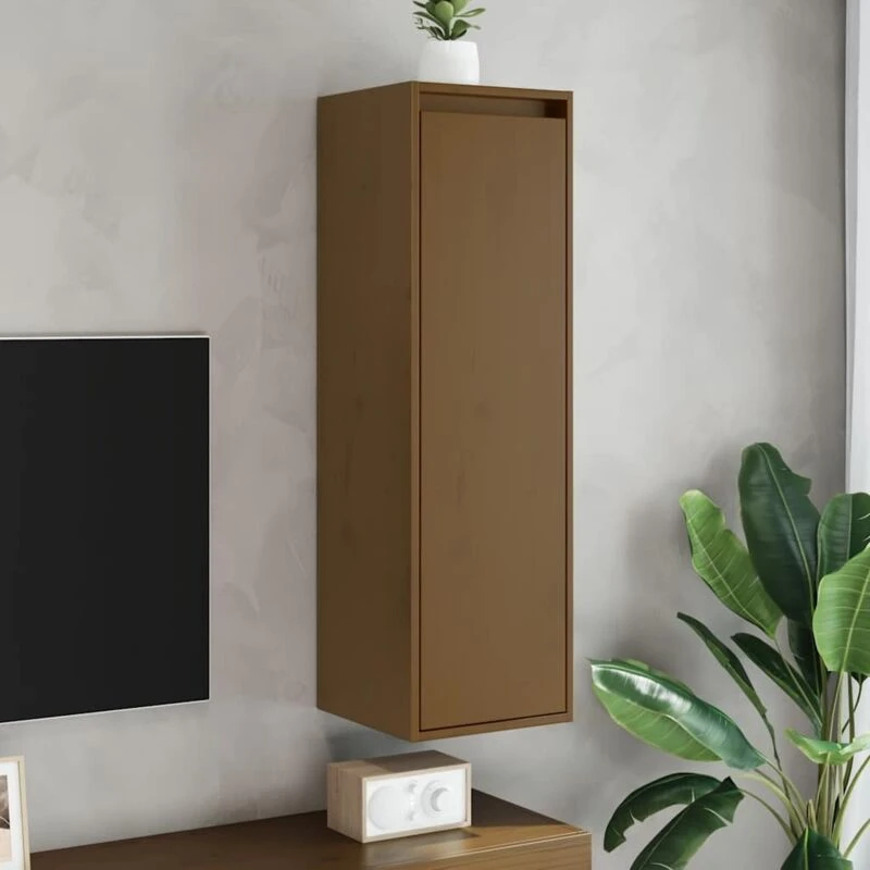 Image of VIDAXL Vidaxl - Wall Cabinets 2 pcs Honey Brown 30x30x100cm Solid Pinewood 8720286841044