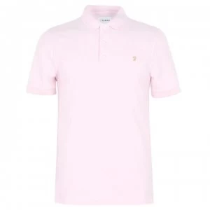 image of Farah Vintage Blanes Short Sleeve Polo Shirt - 674 Cool Pink