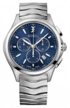 image of EBEL Wave Gents Blue Dial Chronograph 1216344 Watch