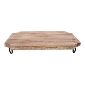 Image of Wooden Distressed Chopping Board On Legs 39cm