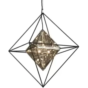 Image of Epic 6 Light Pendant Forged Iron, Glass
