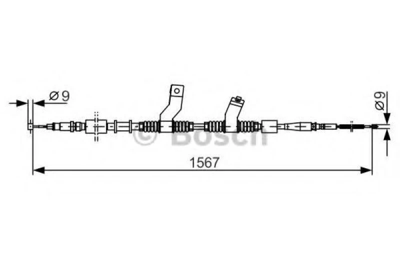 Image of Bosch 1 987 482 354 Brake Cable 1567mm Cable,parking brake (124)