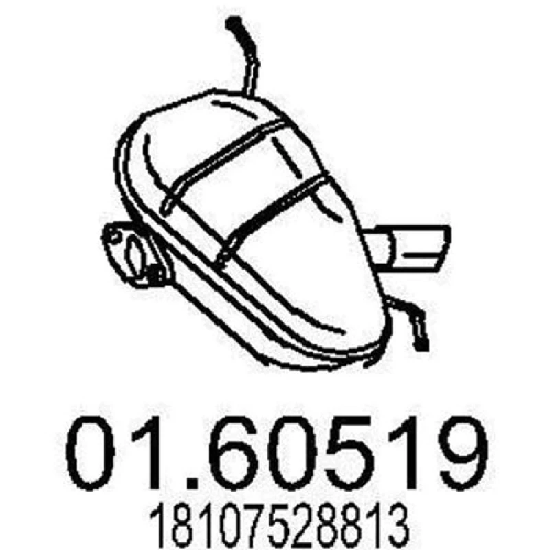 Image of MTS 01.60519 Rear silencer End Silencer (3437)