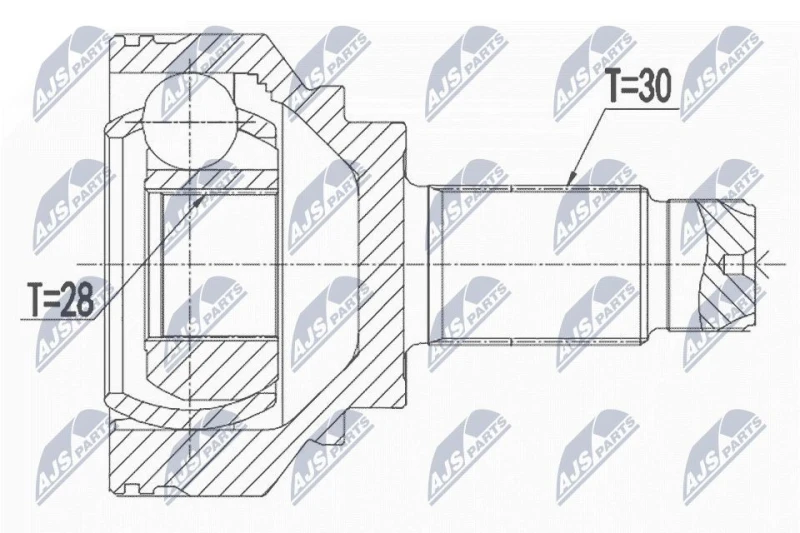 Image of NTY CV joint kit NTY NPZ-BM-028