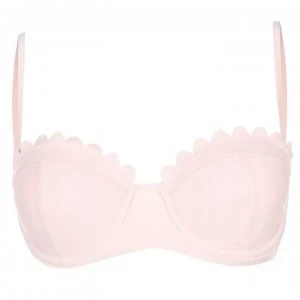 image of USA Pro USA Scallop Bikini Top Ladies - Blush