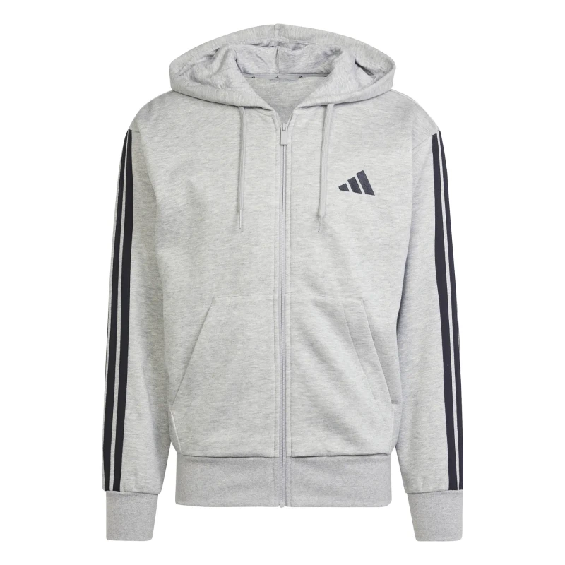 Image of Adidas Hooded sweatshirt adidas Essentials 3-Stripes Fleece Gris Male XL