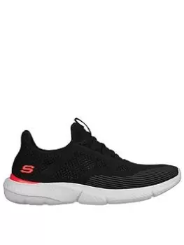 Image of Skechers Air-cooled Goga Mat Arch Vegan Slip On Trainer, Black, Size 7, Men